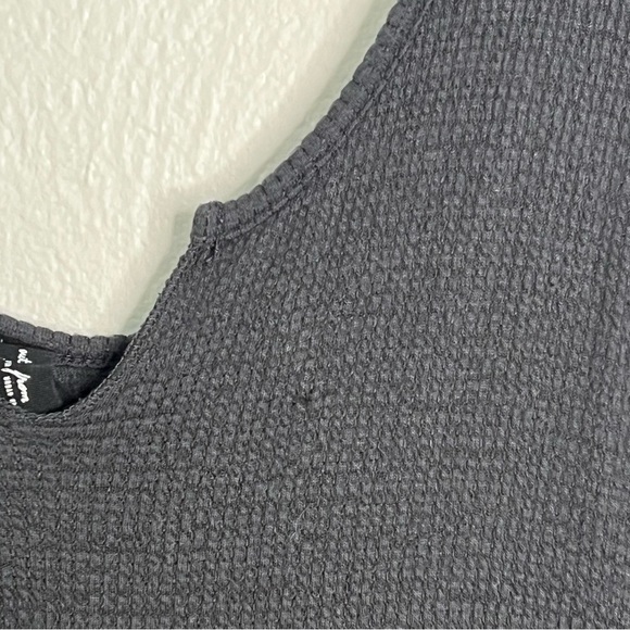 Out From Under for Urban Outfitters Black Waffle Knit Tie Back Jumpsuit Size S - Picture 6 of 13